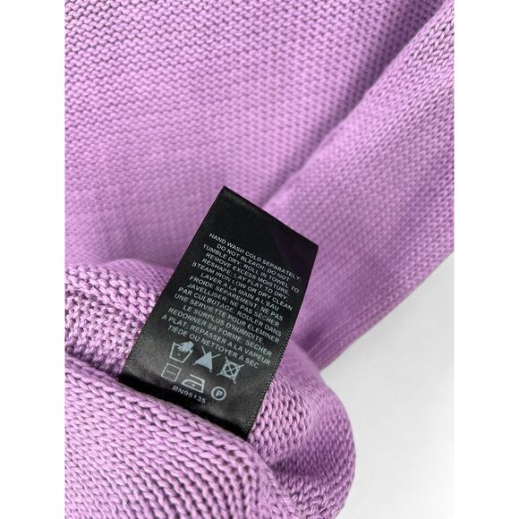 LAFAYETTE 148  | M | Knit Top Short Sleeve Sweater Pullover Lilac Womens Luxury - Picture 7 of 7